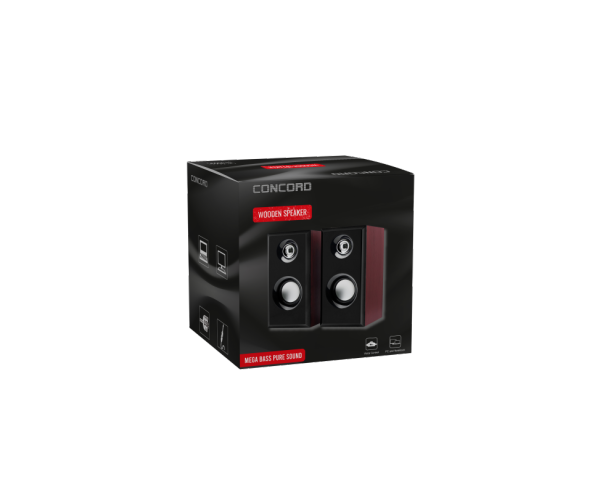 Concord C-8003 PC Hoparlör USB 2.0 AHŞAP DESEN - 2