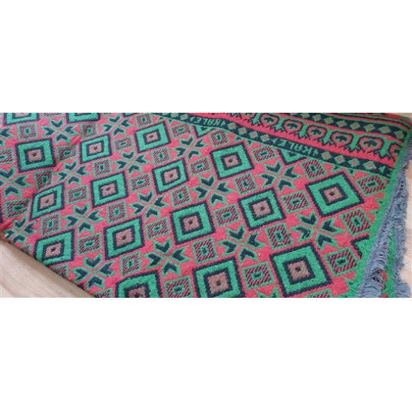 Algelsineve Makine Dokuması Baklava Desen 3 Mekik Kilim - 4