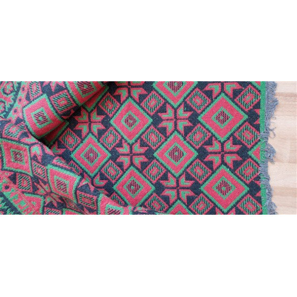 Algelsineve Makine Dokuması Baklava Desen 3 Mekik Kilim - 5