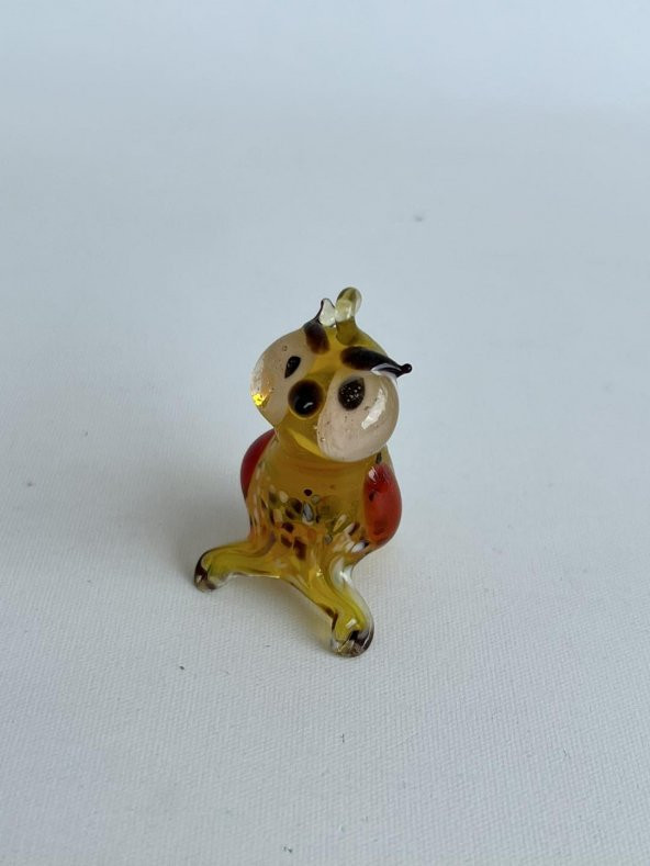 El Yapımı Murano Cam Baykuş Biblo A31-01 - Resim 2