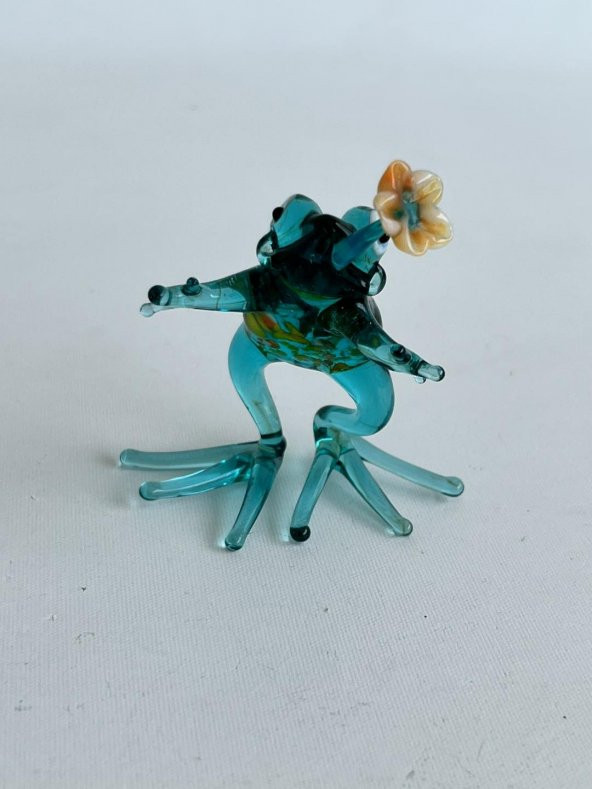 El Yapımı Murano Cam Kurbağa Biblo A30-02 - Resim 4