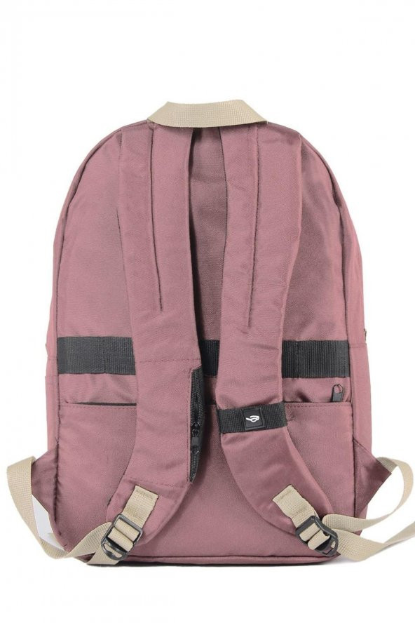 Elatae Unisex Çok Gözlü Günlük Seyahat Okul Sırt Çantası Pembe 2102 - Resim 4