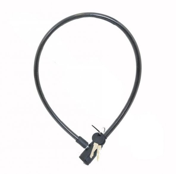 Sarissa 12x80 Anahtarlı Halat Kilit Kalın Yüksek Güçlü 80cm Bisiklet Kilidi - 2