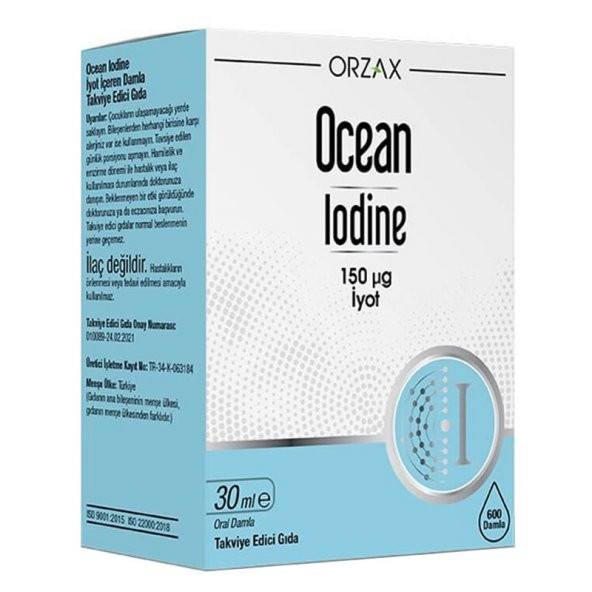 Ocean Iodine 150 Mcg Damla 30 Ml