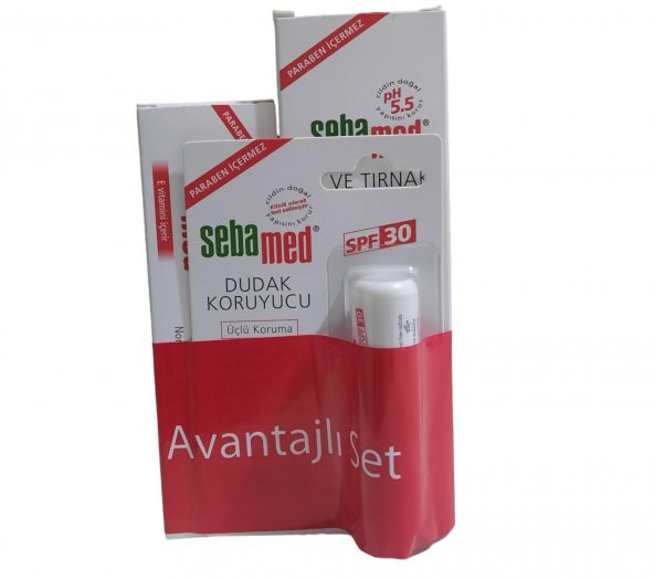 SEBAMED EL TIRNAK +NEMLENDİRİCİ+DUDAK KORUYUCU PKT