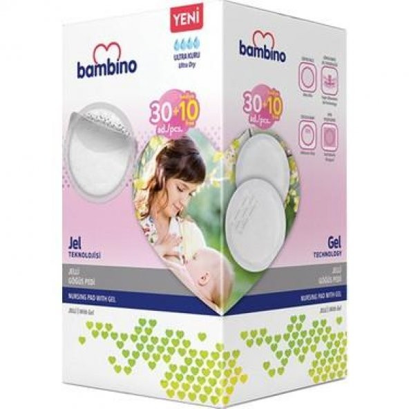 BAMBİNO GÖĞÜS PEDİ JELLİ 40 LI T071