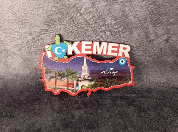 Magnet Antalya Görseli Caretta Kule Turistik Buzdolabı Süsü Manyetik Mıknatıslı Hediyelik Eşya - 2