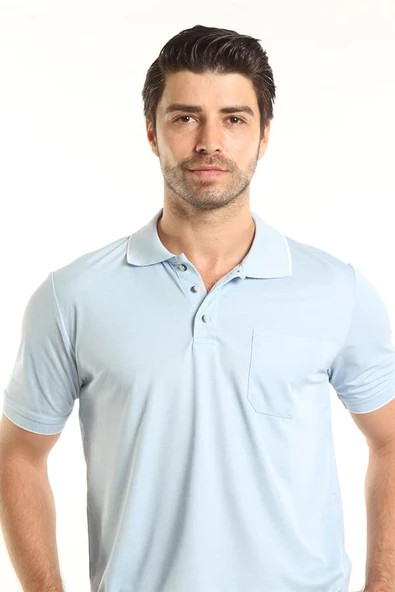 İntersivin Normal Kalıp Polo Yaka Cepli %100 Pamuk Erkek T-Shirt - 7