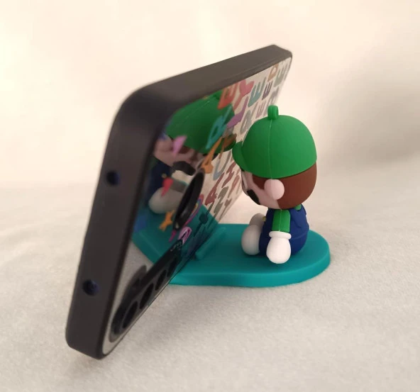 Telefon Tutucu Süper Mario Silikon Telefon Standı Karakter Figür Oyuncak - 2