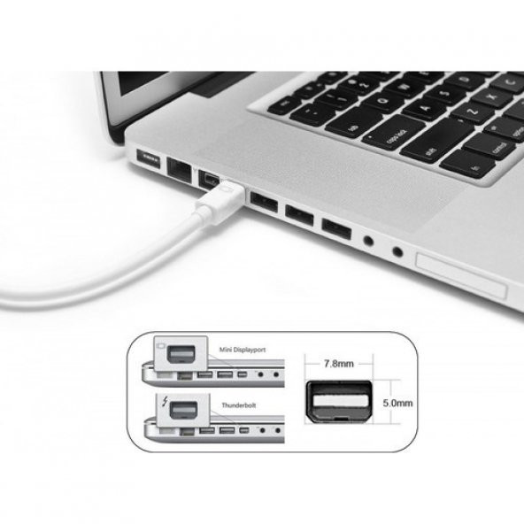 CLASS Mini Display Port To VGA Dönüştürücü Kablo Mdp Male (Erkek) VGA Famele (Dişi) - 3