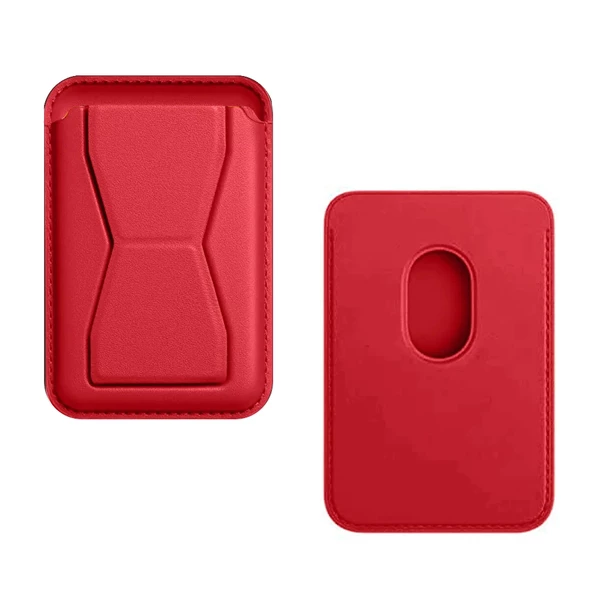 iPhone Magsafe Destekli Cardsafe Stand Özellikli Deri Kartlık Cüzdan - 11