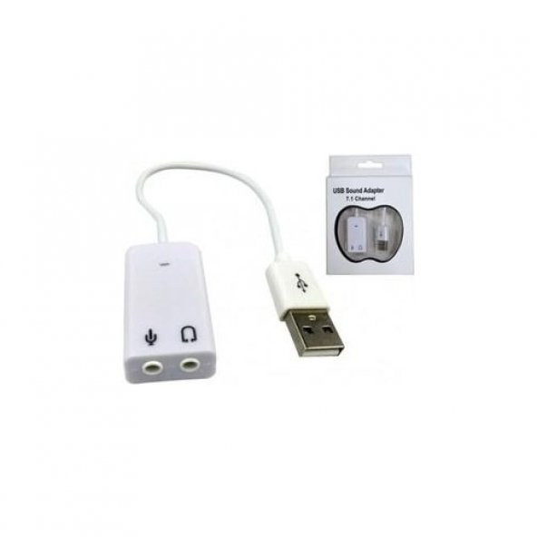 Class Kablolu USB Ses Kartı USB Sound Adapter 7.1 Channel