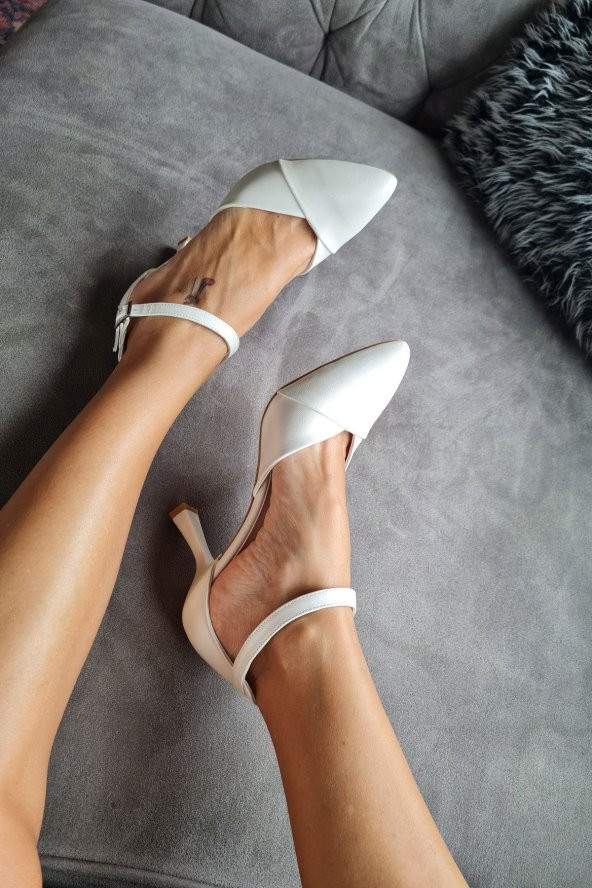 015 048 Topukla Kadın Abiye Sedef Kadeh Topuk Ayakkabı ürün görseli