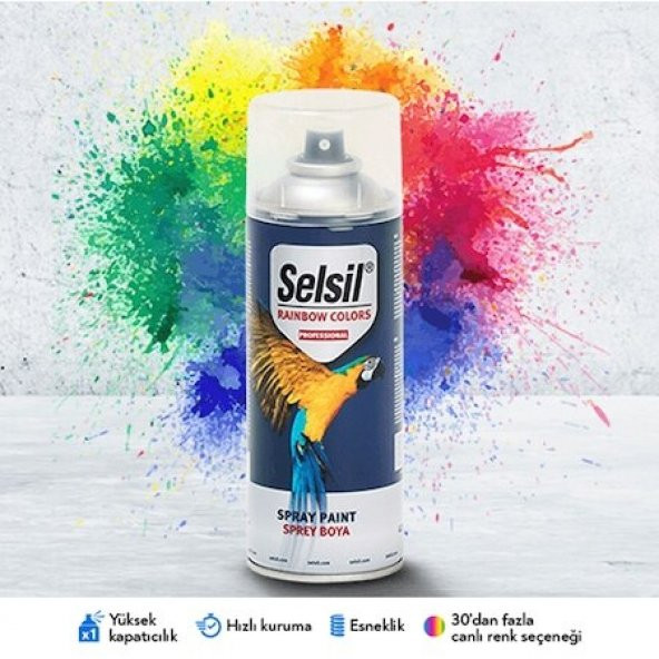 Selsil Sprey Boya Ateş Kırmızı Ral3000 400ml - 2