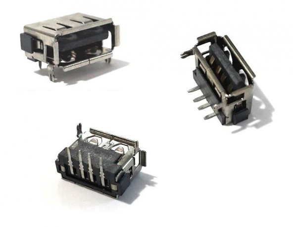 USB A Dişi 10 mm Kart Tipi Soket (Ön Bacaklı)