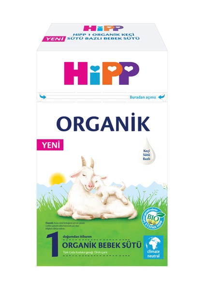 Hipp 1 Organik Keçisütü Bazlı Bebek Sütü 400 Gr