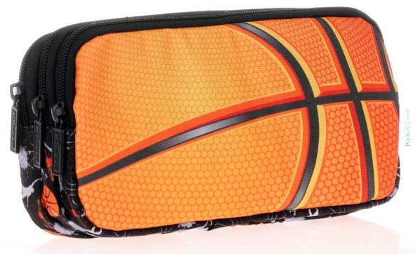 Kaukko Kids&Love Turuncu Basketbol Okul Çantası ve Kalemlik Seti - Erkek Çocuk - Resim 3