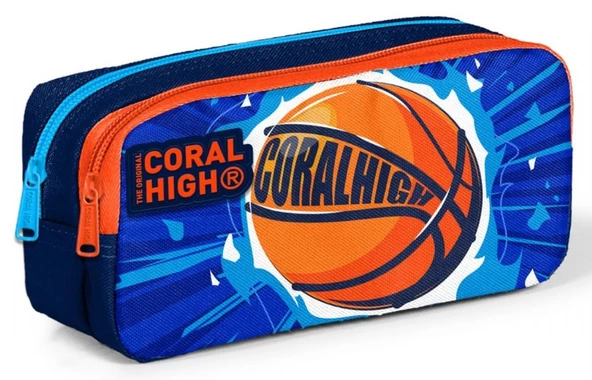 Coral High Lacivert Turuncu Basketbol İlkokul Sırt Çantası ve Kalemlik Seti - 4