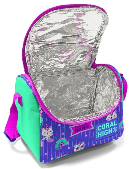 Coral High Yeşil Mavi Unicorn Kız Çocuk Beslenme Çantası Seti - Resim 2