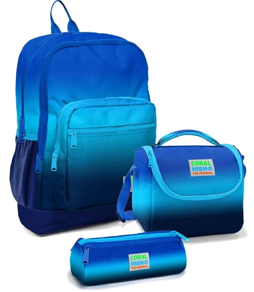 Coral High İlkokul Çantası Seti Lacivert Mavi Gradyan - Erkek Çocuk ürün görseli