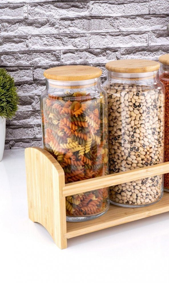 Bambum Bench 4 Parça Standlı Baharatlık Seti Büyük B4632 - 3