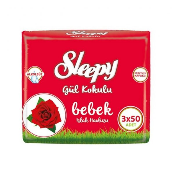 Sleepy Islak Havlu 3X50Li Gül