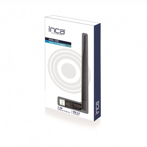 Inca IUWA-150TX 150 Mbps Yüksek Hız Tek Anten Kablosuz Adaptör - 1