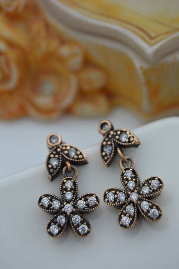 STONEAGE MYOSOTİS ÇİÇEĞİ KÜPE - Resim 2