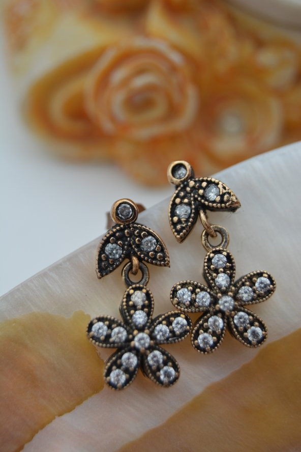 STONEAGE MYOSOTİS ÇİÇEĞİ KÜPE - Resim 3