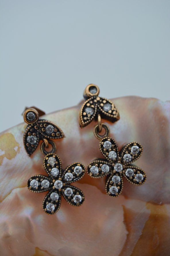 STONEAGE MYOSOTİS ÇİÇEĞİ KÜPE - Resim 6