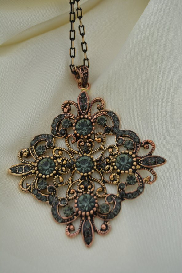 STONEAGE Kolye Antrasit Bronz Madalyon - Resim 2