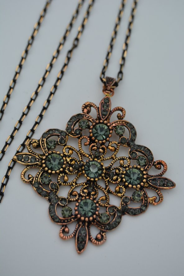 STONEAGE Kolye Antrasit Bronz Madalyon - Resim 3