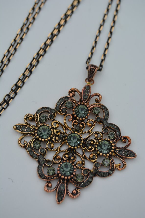 STONEAGE Kolye Antrasit Bronz Madalyon - Resim 7