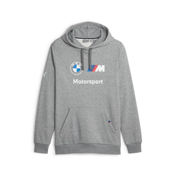 Puma BMW MMS ESS Hoodie Fleece Erkek Günlük Sweatshirts 62130103 Gri - 2