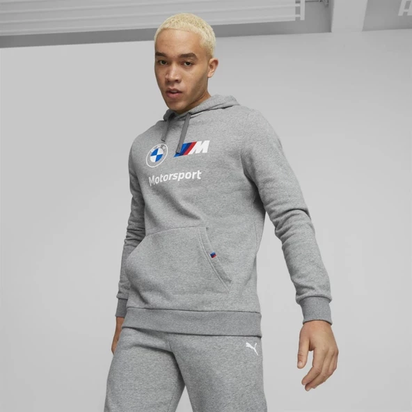 Puma BMW MMS ESS Hoodie Fleece Erkek Günlük Sweatshirts 62130103 Gri