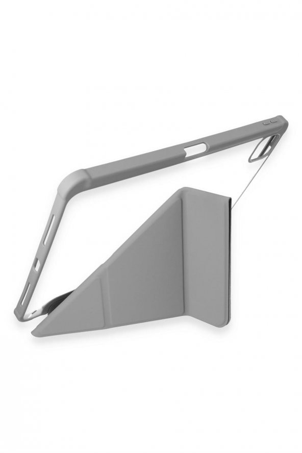 Peeq iPad Pro 12.9 2018 Kılıf Kalemlikli Tri Folding Smart Katlanabilir Standlı 360 Tam Koruma Kılıf - 5