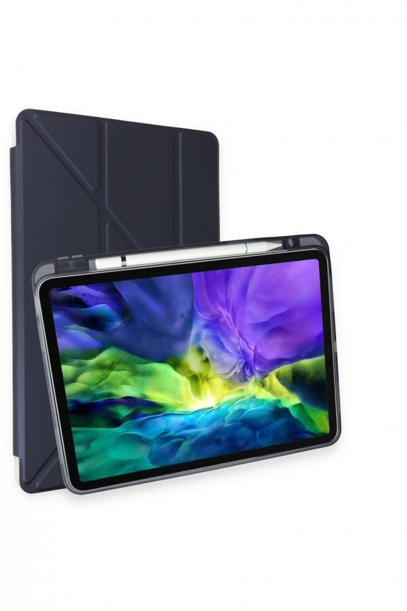 Peeq iPad Pro 10.5 Kılıf Kalemlikli Tri Folding Smart Katlanabilir Standlı 360 Tam Koruma Kılıf
