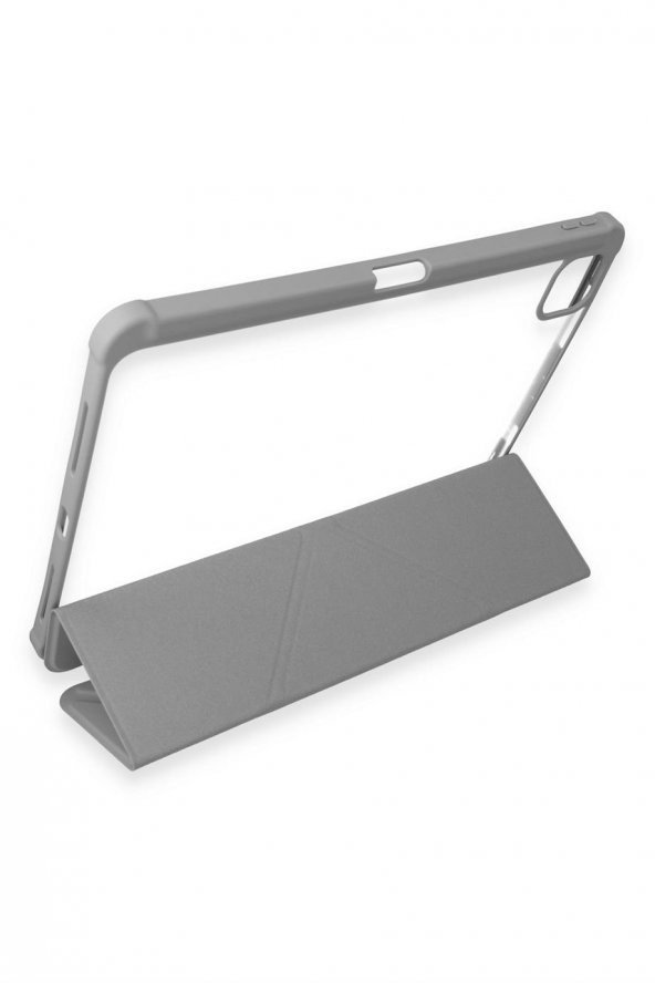 Peeq iPad Pro 12.9 2018 Kılıf Kalemlikli Tri Folding Smart Katlanabilir Standlı 360 Tam Koruma Kılıf - 6