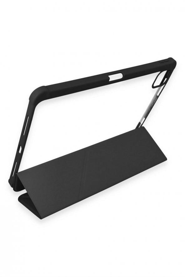 Peeq iPad Pro 12.9 2021 Kılıf Kalemlikli Tri Folding Smart Katlanabilir Standlı 360 Tam Koruma Kılıf - 6