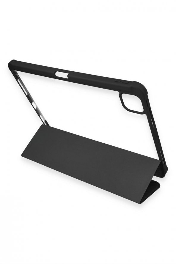 Peeq iPad Pro 12.9 2021 Kılıf Kalemlikli Tri Folding Smart Katlanabilir Standlı 360 Tam Koruma Kılıf - 7