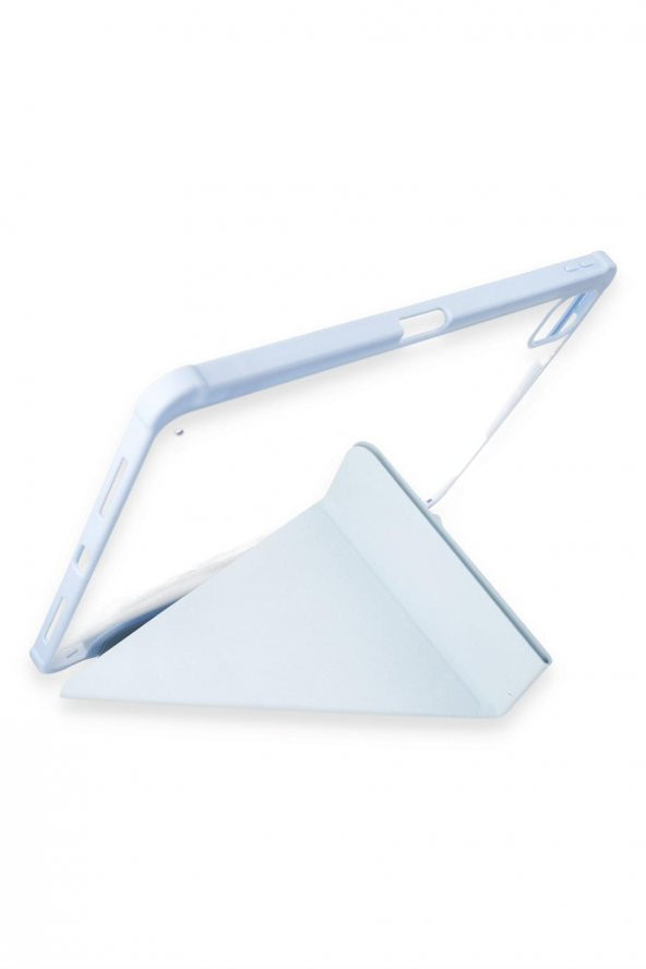 Peeq iPad Pro 11 2020 Kılıf Kalemlikli Tri Folding Smart Katlanabilir Standlı 360 Tam Koruma Kılıf - 5