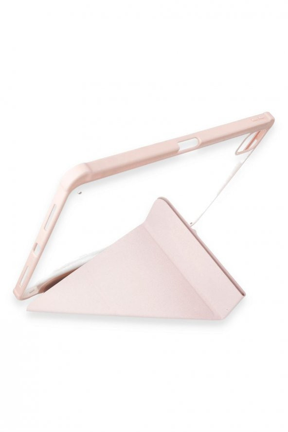 Peeq iPad Pro 12.9 2018 Kılıf Kalemlikli Tri Folding Smart Katlanabilir Standlı 360 Tam Koruma Kılıf - 12