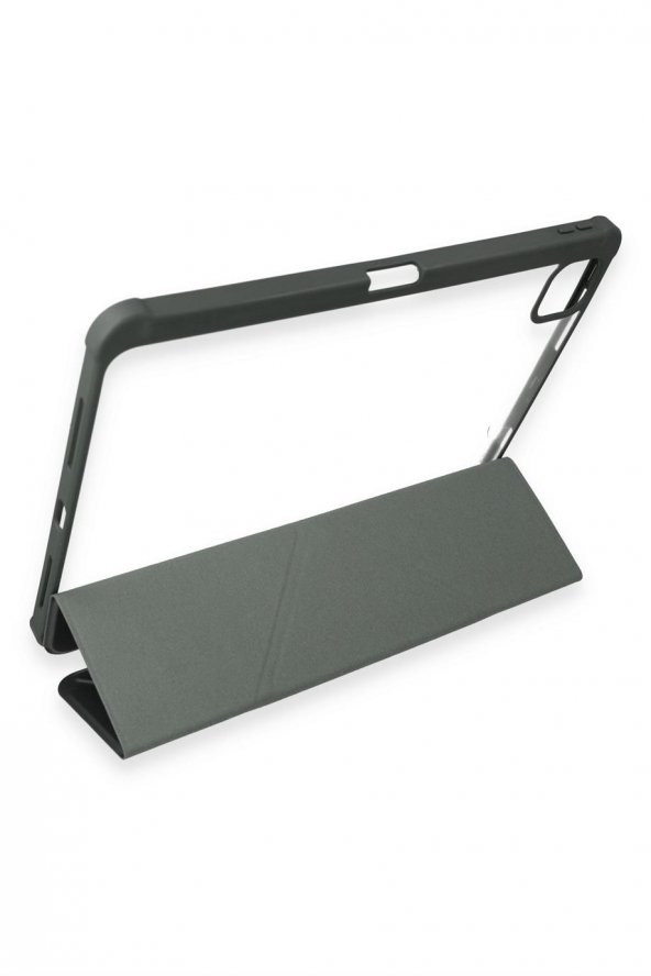 Peeq iPad Pro 12.9 2020 Kılıf Kalemlikli Tri Folding Smart Katlanabilir Standlı 360 Tam Koruma Kılıf - 6