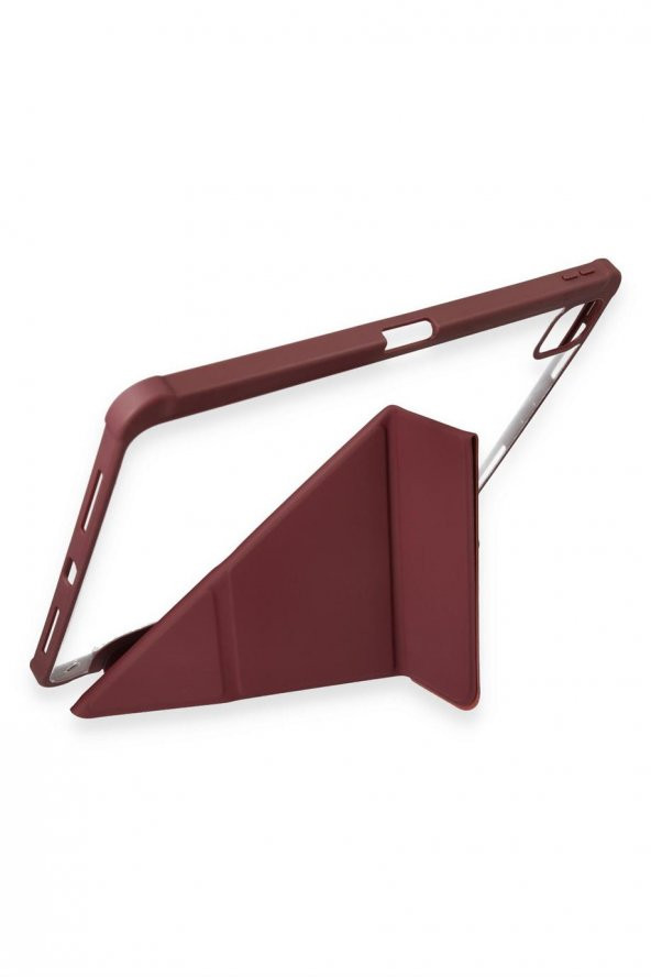 Peeq iPad Pro 12.9 2020 Kılıf Kalemlikli Tri Folding Smart Katlanabilir Standlı 360 Tam Koruma Kılıf - 12