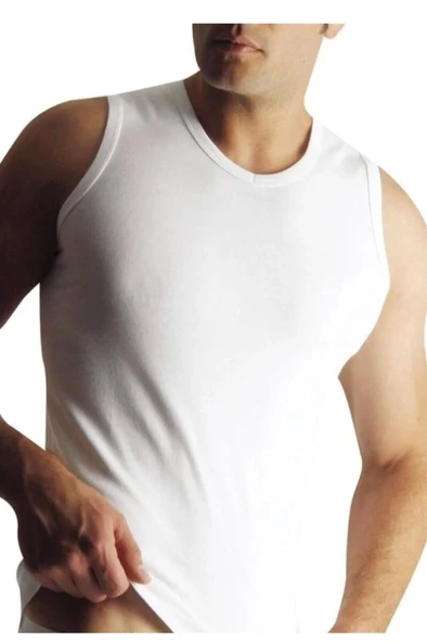 YILDIZ 123 ERKEK MODAL SÜPER İNCE V YAKA SIFIR KOL ATLET TEKLİ ürün görseli