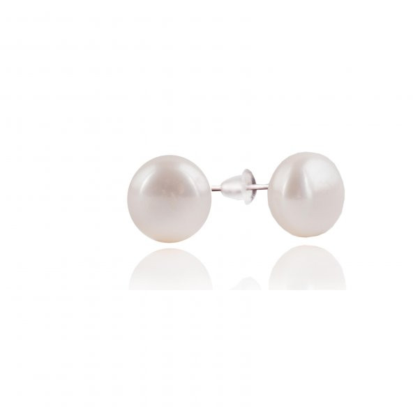 STONEAGE Beyaz İnci Doğal Taş Bayan Küpe - Resim 2