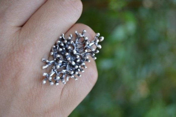 STONEAGE Spor Boho Tarz Ayarlanabilir Bayan Yüzük Yerli Üretim Türk Malı Hint Gümüşü - Resim 2