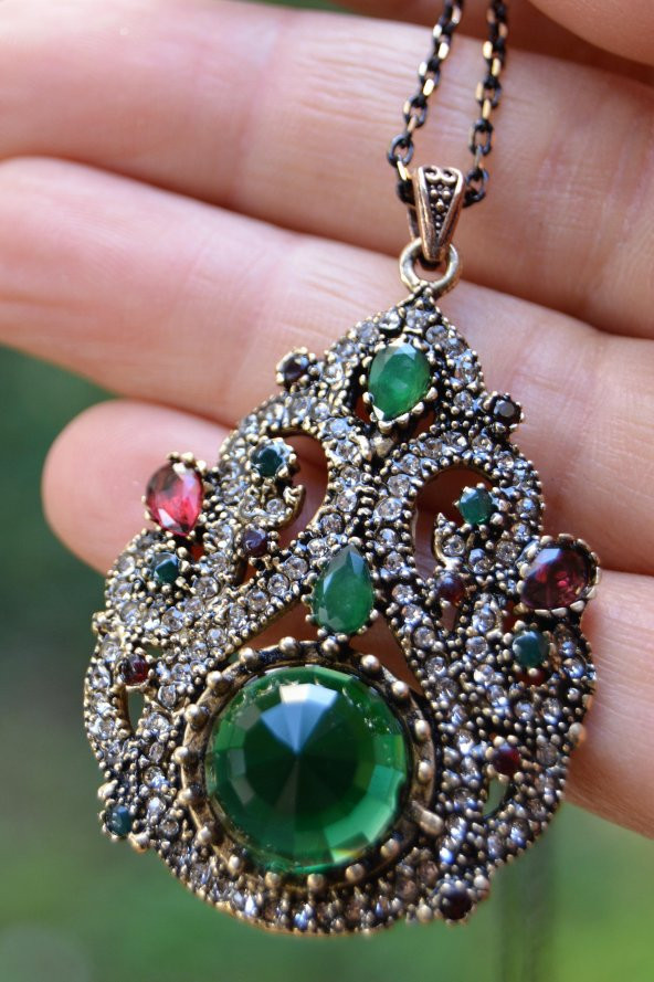 STONEAGE JEWELLERY Zümrüt Doğal Taş Kolye ürün görseli