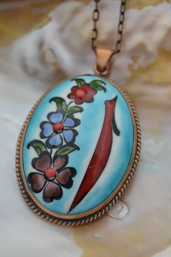 STONEAGE ELİF FİGÜRLÜ EL YAPIMI KOLYE - Resim 5