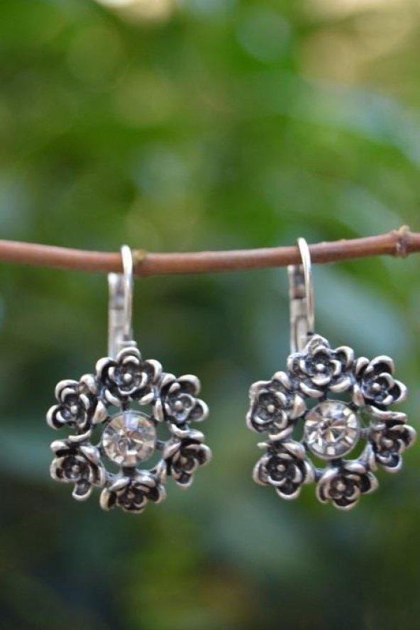 STONEAGE JEWELLERY Zirkon Taşlı Bayan Küpe - Resim 2